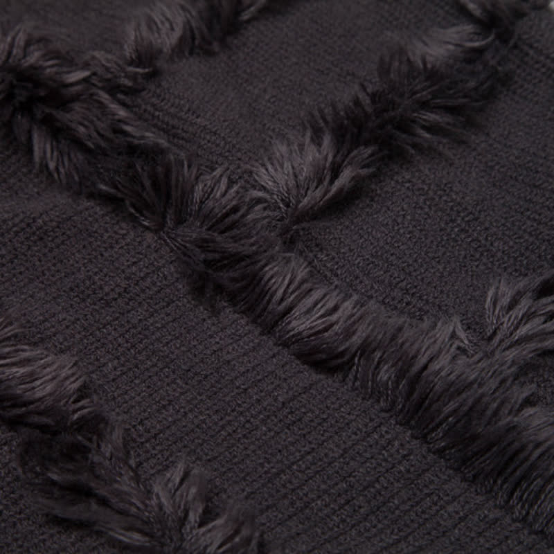 Olivenorma - Cappello avvolgente con frange in tinta unita, cardigan e scialle - image 20