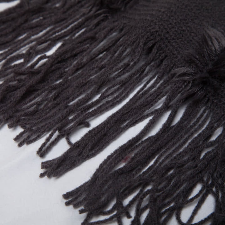 Olivenorma - Cappello avvolgente con frange in tinta unita, cardigan e scialle - image 21