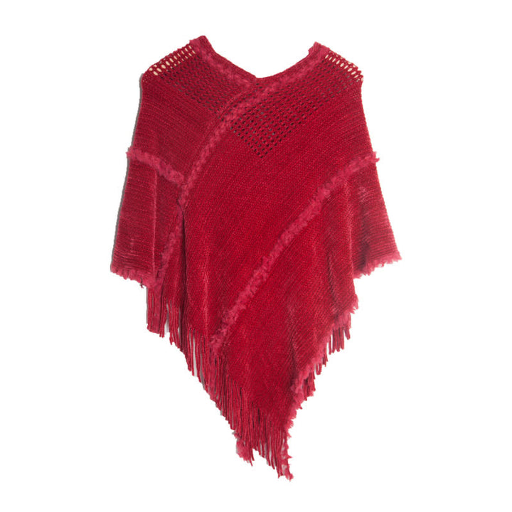 Olivenorma - Cardigan con frange color cammello - Rosso - image 11