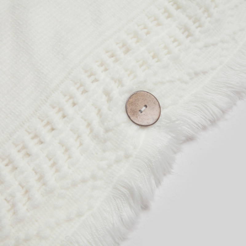 Olivenorma - Scialle cardigan in acrilico avorio sfumato - image 22