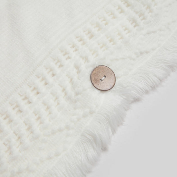 Olivenorma - Scialle cardigan in acrilico avorio sfumato - image 22