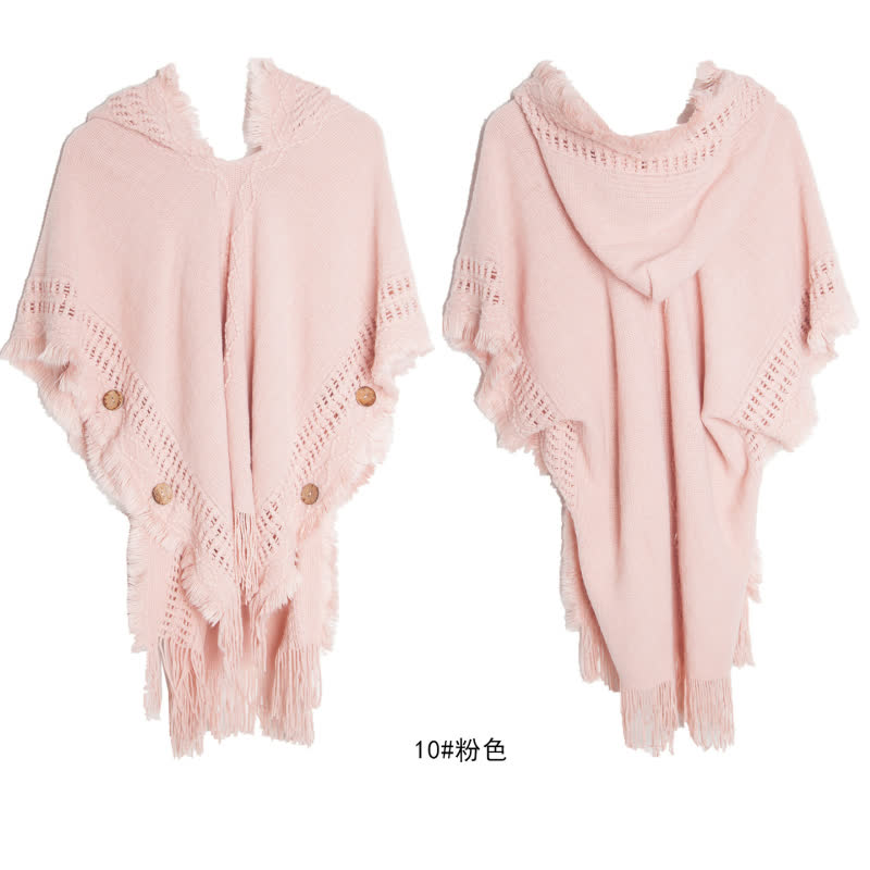 Olivenorma - Scialle cardigan in acrilico avorio sfumato - Rosa - image 19