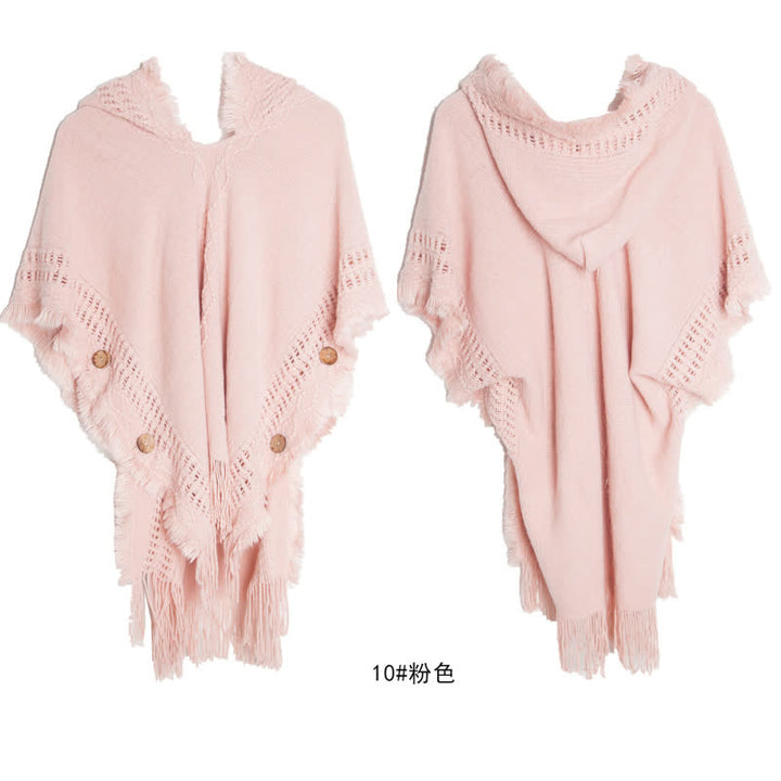 Olivenorma - Scialle cardigan in acrilico avorio sfumato - Rosa - image 19
