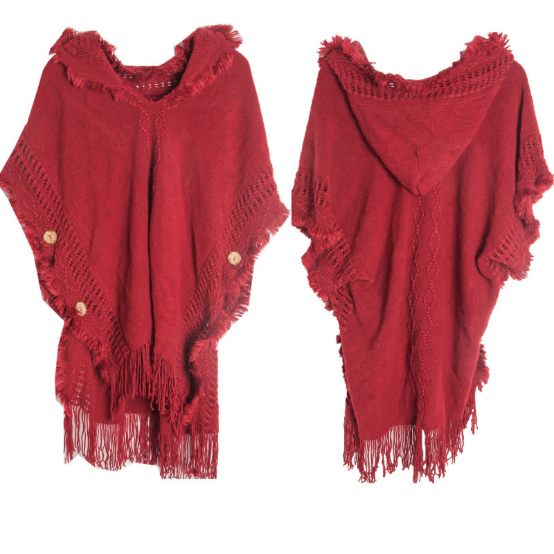 Olivenorma - Scialle cardigan in acrilico avorio sfumato - Rosso - image 8
