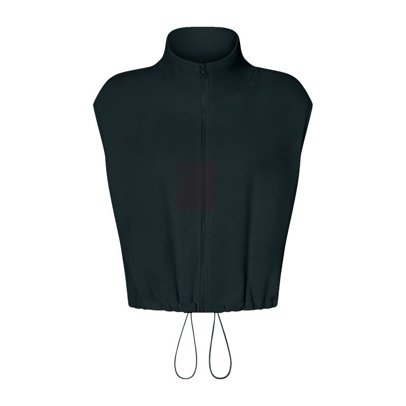 Olivenorma Giacca sportiva con cappuccio e zip intera senza maniche per allenamento e yoga - image 16