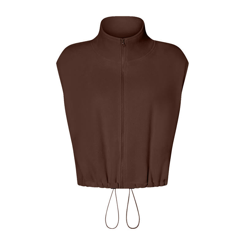 Olivenorma Giacca sportiva con cappuccio e zip intera senza maniche per allenamento e yoga - image 12