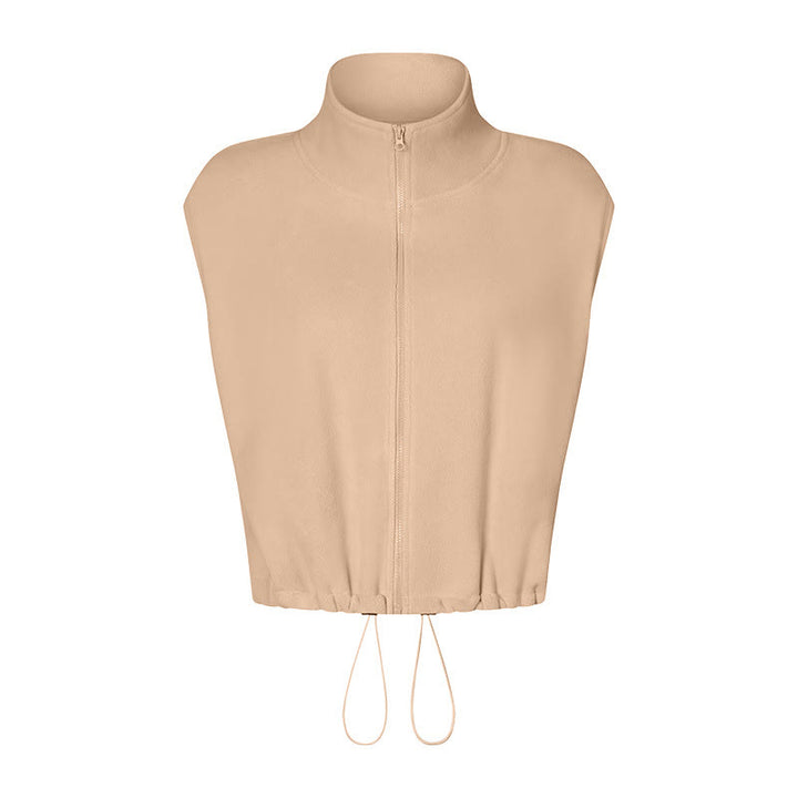 Olivenorma Giacca sportiva con cappuccio e zip intera senza maniche per allenamento e yoga - image 7