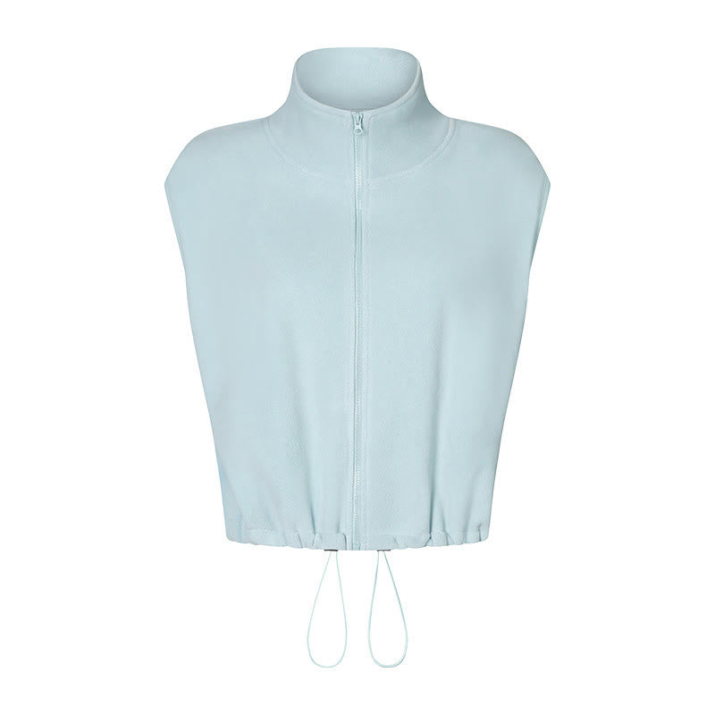 Olivenorma Giacca sportiva con cappuccio e zip intera senza maniche per allenamento e yoga - image 1