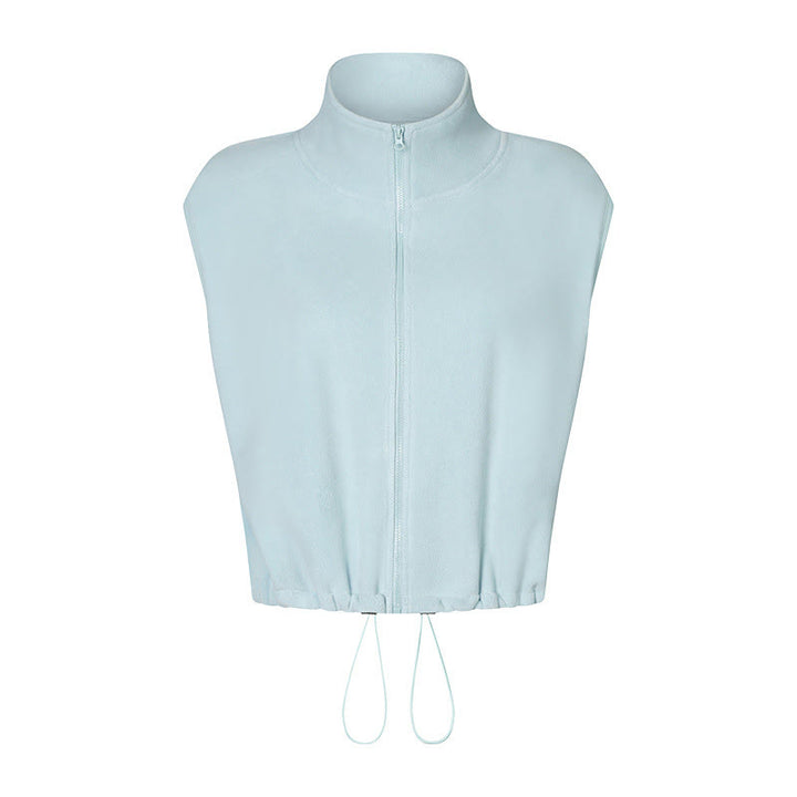 Olivenorma Giacca sportiva con cappuccio e zip intera senza maniche per allenamento e yoga - image 1