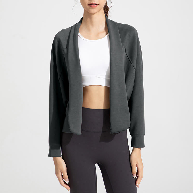 Olivenorma - Cardigan con maniche lunghe e morbida giacca aperta sul davanti, per meditazione e yoga - image 9