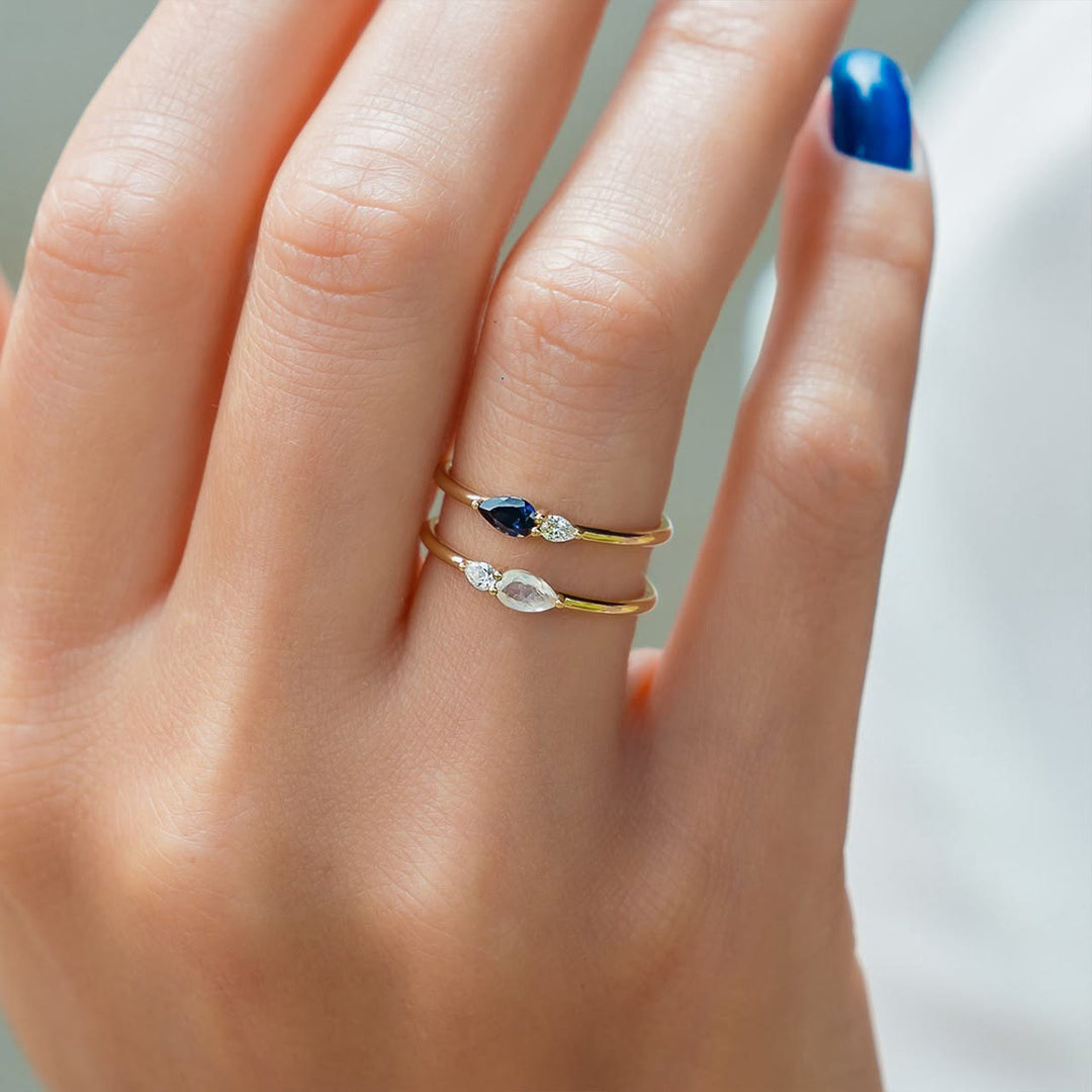 Anello in argento con zaffiro "Blue Horizon" Olivenorma - image 1