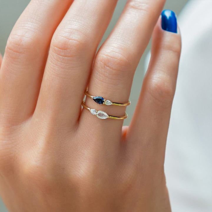 Anello in argento con zaffiro "Blue Horizon" Olivenorma - image 1