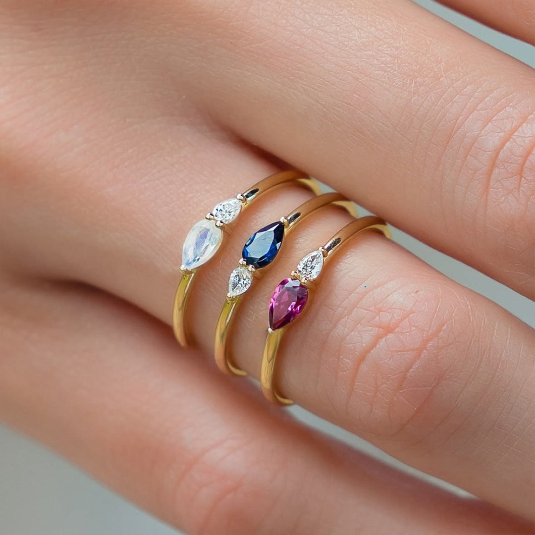 Anello in argento con zaffiro "Blue Horizon" Olivenorma - image 3