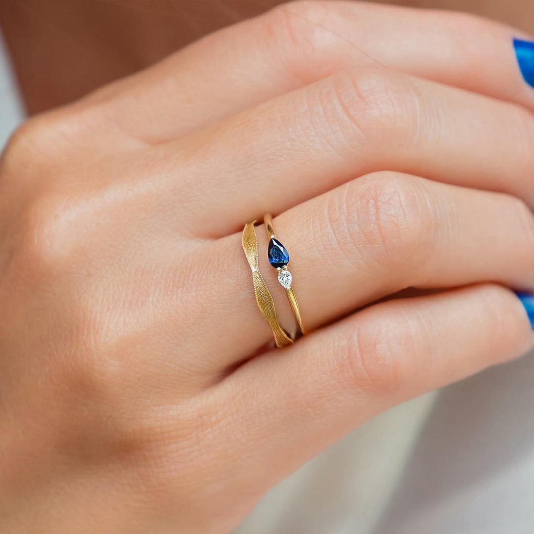 Anello in argento con zaffiro "Blue Horizon" Olivenorma - image 2