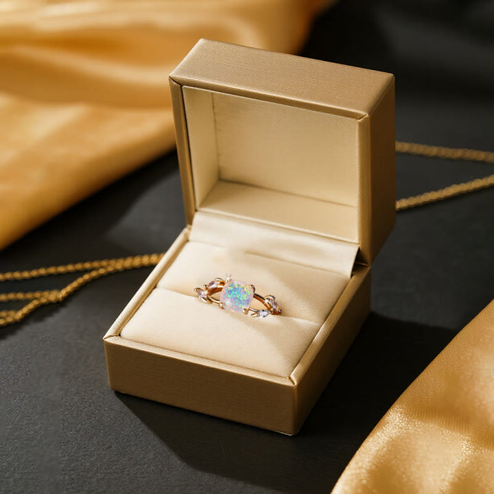 Anello Olivenorma Helios Opal con vite dorata - image 2