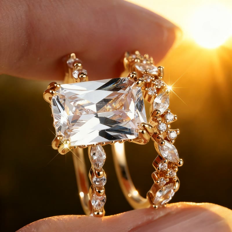 Anello duo con moissanite Olivenorma Sun-Kissed Embrace - image 2
