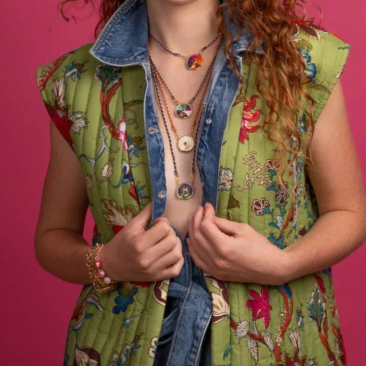 Olivenorma - Collana con ciondolo tribale portafortuna dei tarocchi girevole e corda intrecciata - image 7