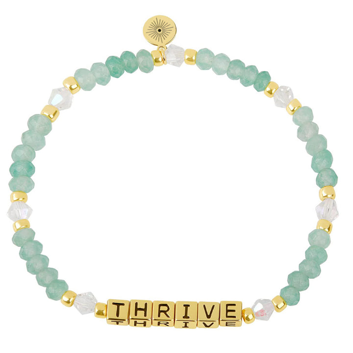 Olivenorma GIRL POWER - Braccialetto con perline e pietre preziose, parole significative e fatti - THRIVE (Avventurina verde) - image 18