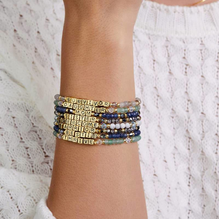 Olivenorma GIRL POWER - Braccialetto con perline e pietre preziose, parole significative e fatti - image 22