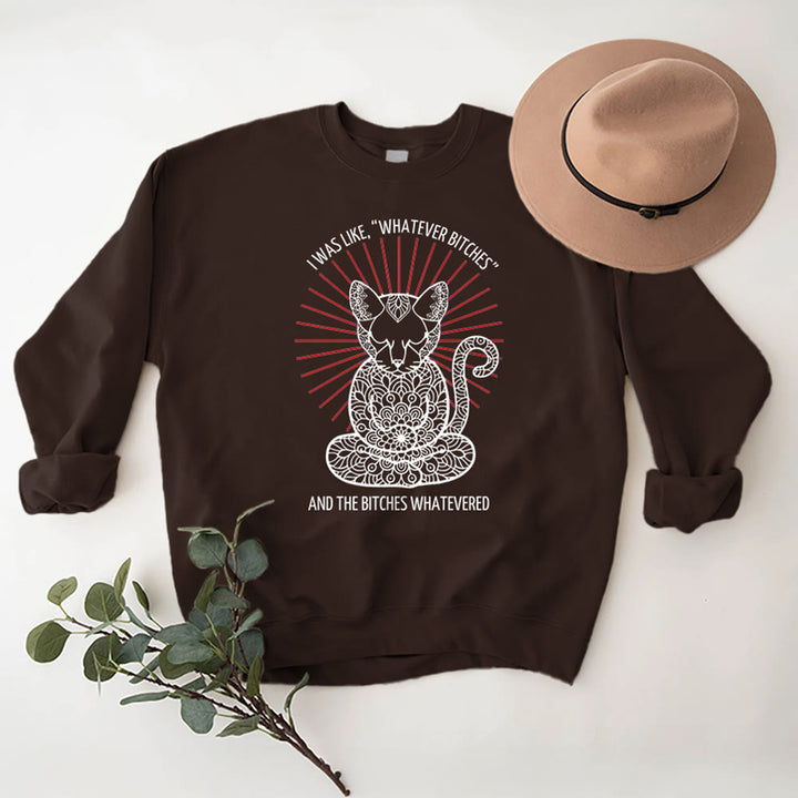 Olivenorma WHATEVER BIT*HES Meditazione Spirituale Felpa girocollo a maniche lunghe - image 10