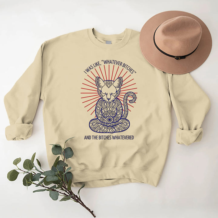 Olivenorma WHATEVER BIT*HES Meditazione Spirituale Felpa girocollo a maniche lunghe - image 1