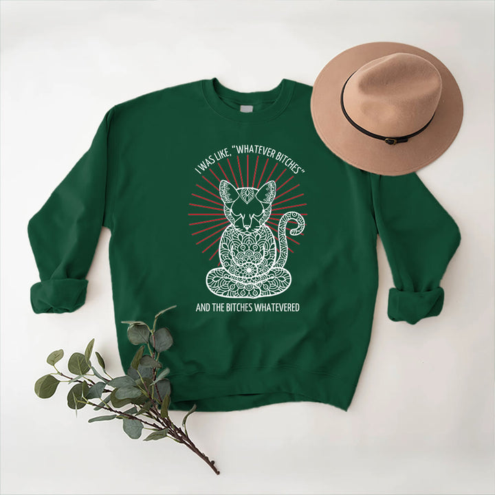 Olivenorma WHATEVER BIT*HES Meditazione Spirituale Felpa girocollo a maniche lunghe - image 14