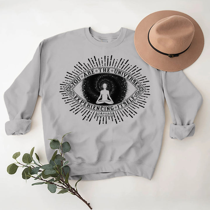 Olivenorma TU SEI L'UNIVERSO... Felpa in pile con motto spirituale - image 8