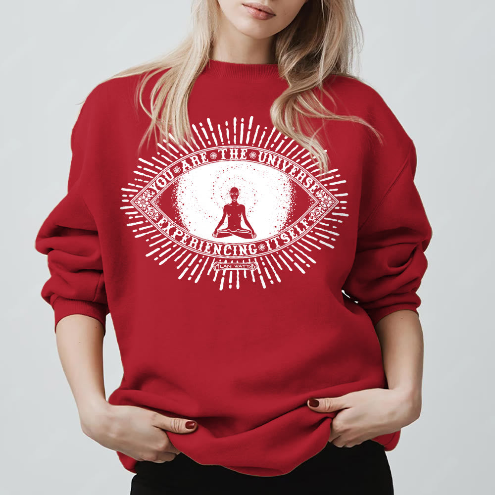 Olivenorma TU SEI L'UNIVERSO... Felpa in pile con motto spirituale - Rosso - 2XL - image 11