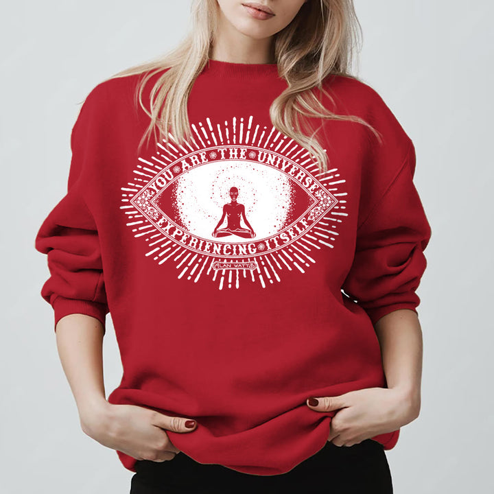 Olivenorma TU SEI L'UNIVERSO... Felpa in pile con motto spirituale - Rosso - 2XL - image 11