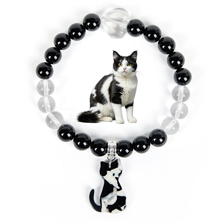 Braccialetto con pietre preziose Olivenorma Guardian Tuxedo Cat - Opzioni di personalizzazione - image 0