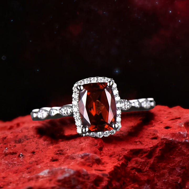 Olivenorma The Fiery Antares Obelisk Garnet Duo Ring - image 6