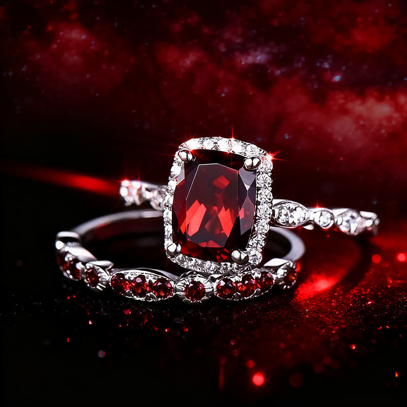Olivenorma The Fiery Antares Obelisk Garnet Duo Ring - Stati Uniti 10 - image 0