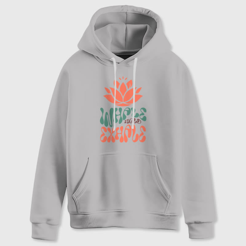 Olivenorma INHALE & EXHALE Lotus Yoga Meditation Fleece Sweater Unisex Felpe con cappuccio a maniche lunghe - image 7