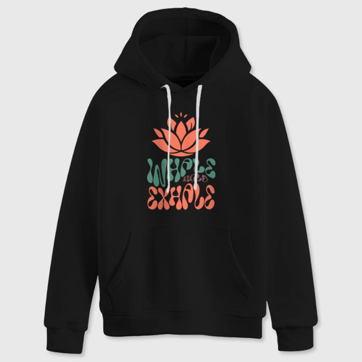 Olivenorma INHALE & EXHALE Lotus Yoga Meditation Fleece Sweater Unisex Felpe con cappuccio a maniche lunghe - image 5