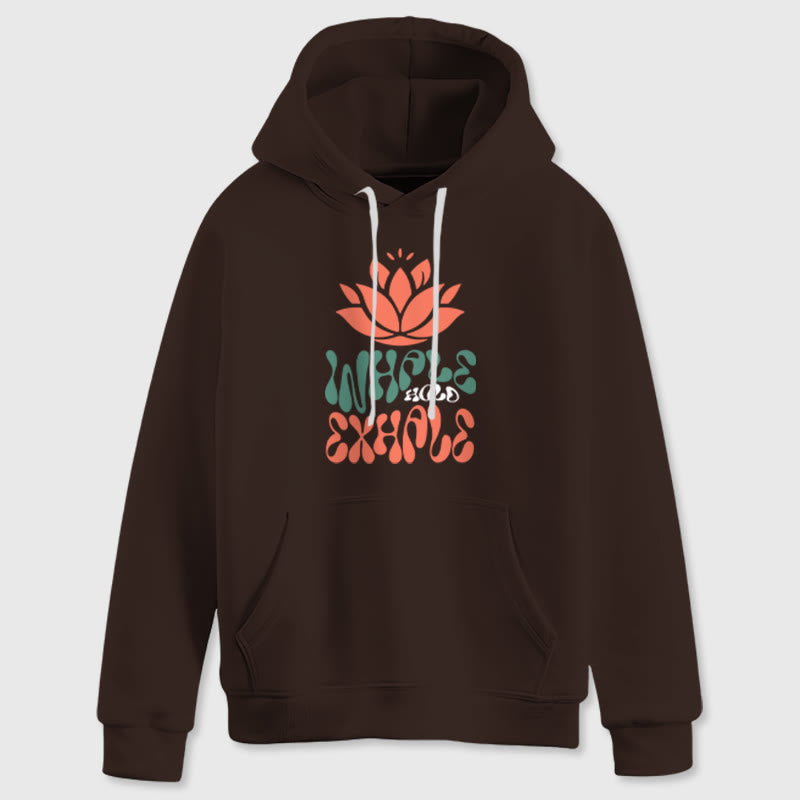 Olivenorma INHALE & EXHALE Lotus Yoga Meditation Fleece Sweater Unisex Felpe con cappuccio a maniche lunghe - image 9