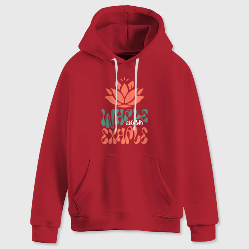 Olivenorma INHALE & EXHALE Lotus Yoga Meditation Fleece Sweater Unisex Felpe con cappuccio a maniche lunghe - image 13