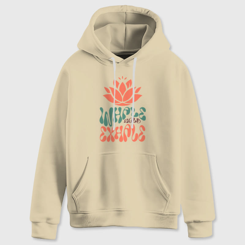 Olivenorma INHALE & EXHALE Lotus Yoga Meditation Fleece Sweater Unisex Felpe con cappuccio a maniche lunghe - image 11