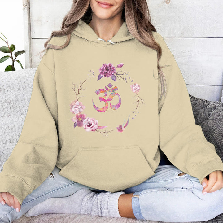 Olivenorma OM Symbol Flowers Maglioni Ispiratori Felpe Casual Yoga - Giallo chiaro - 2XL - image 11