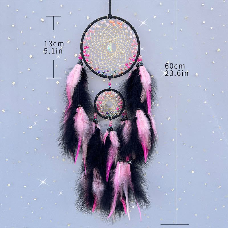 Olivenorma Brilliant Rainbow Crystal Circular Net Boho Dream Catchers - image 7