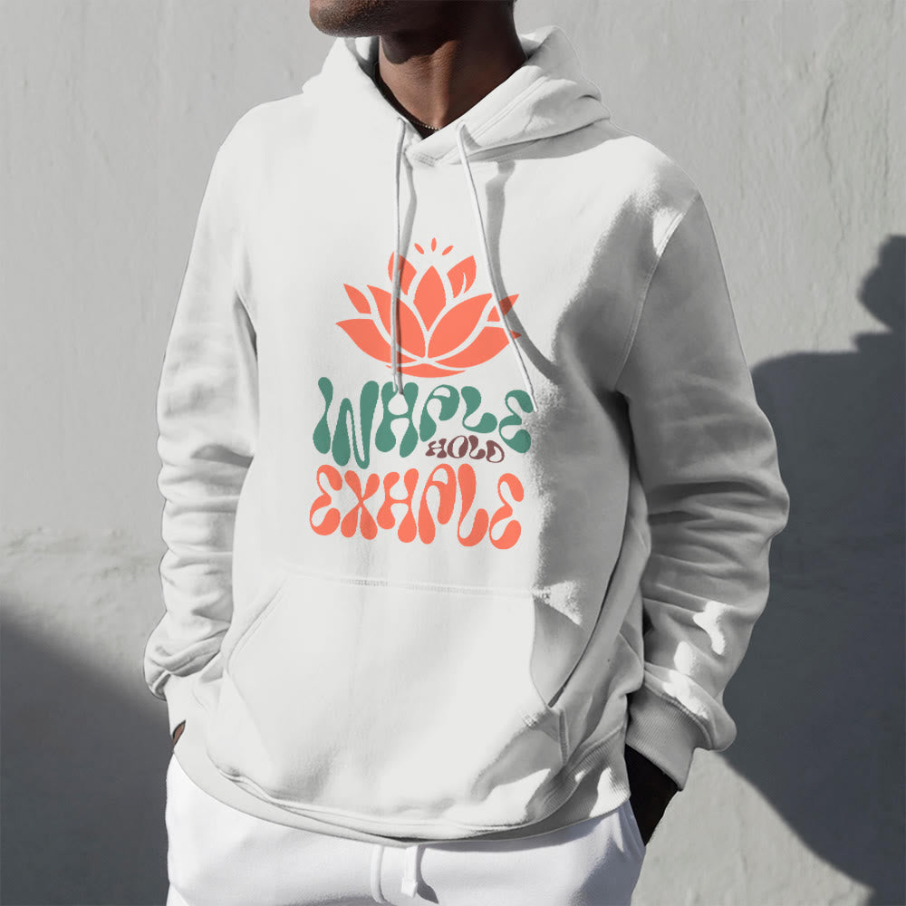 Olivenorma INHALE & EXHALE Lotus Yoga Meditation Fleece Sweater Unisex Felpe con cappuccio a maniche lunghe - image 2