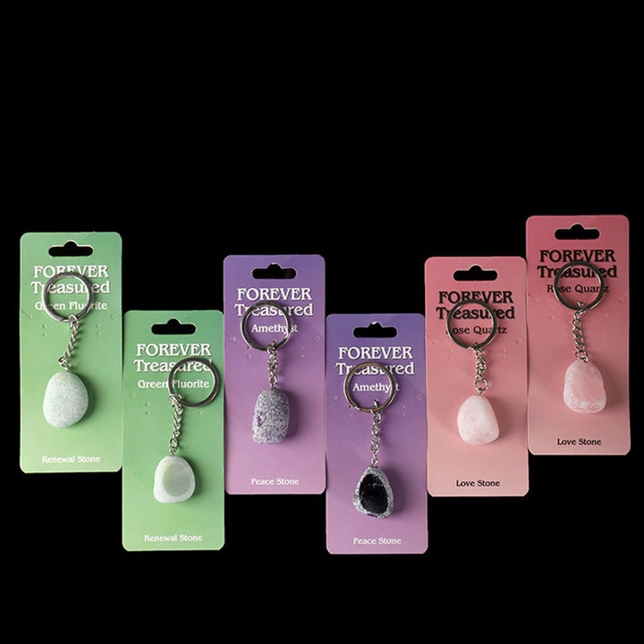 Portachiavi con pietre preziose naturali Olivenorma - Tema Rinnovamento, Amore e Pace - image 14