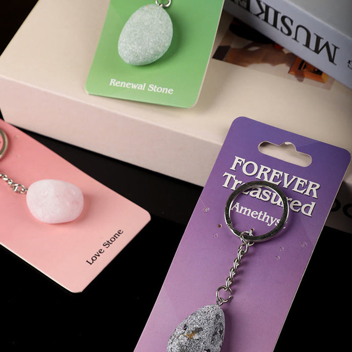 Portachiavi con pietre preziose naturali Olivenorma - Tema Rinnovamento, Amore e Pace - image 10