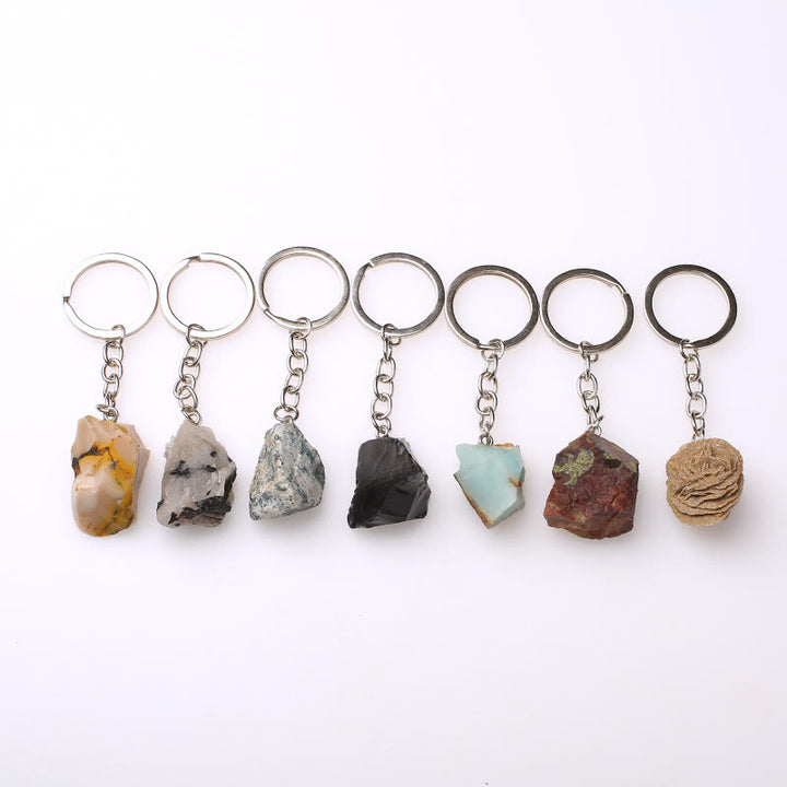 Olivenorma Portachiavi unico in cristallo grezzo con pietra preziosa grezza - image 79