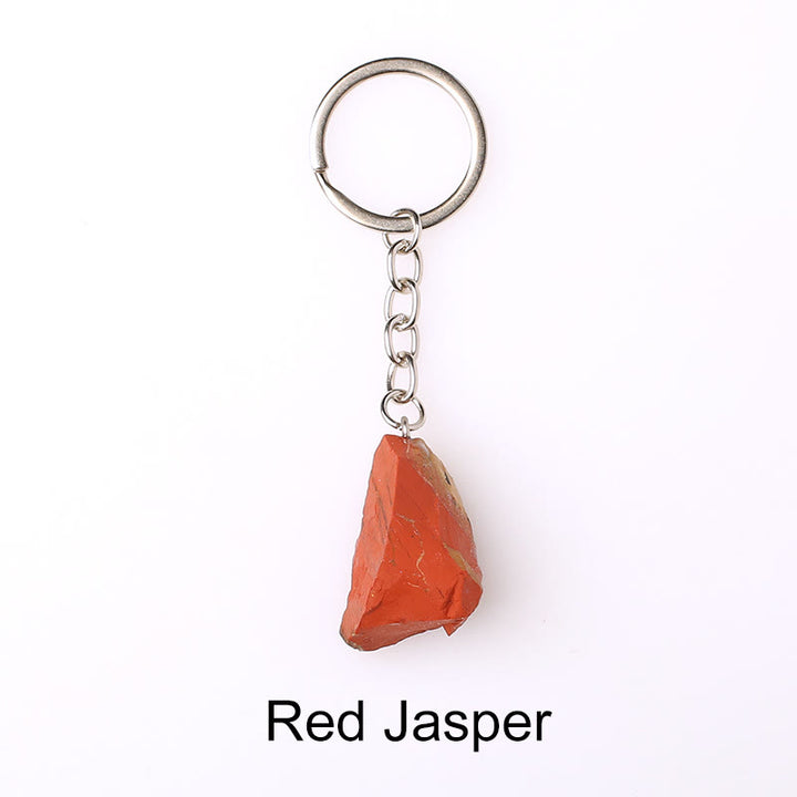 Olivenorma Portachiavi unico in cristallo grezzo con pietra preziosa grezza - Diaspro rosso - image 25