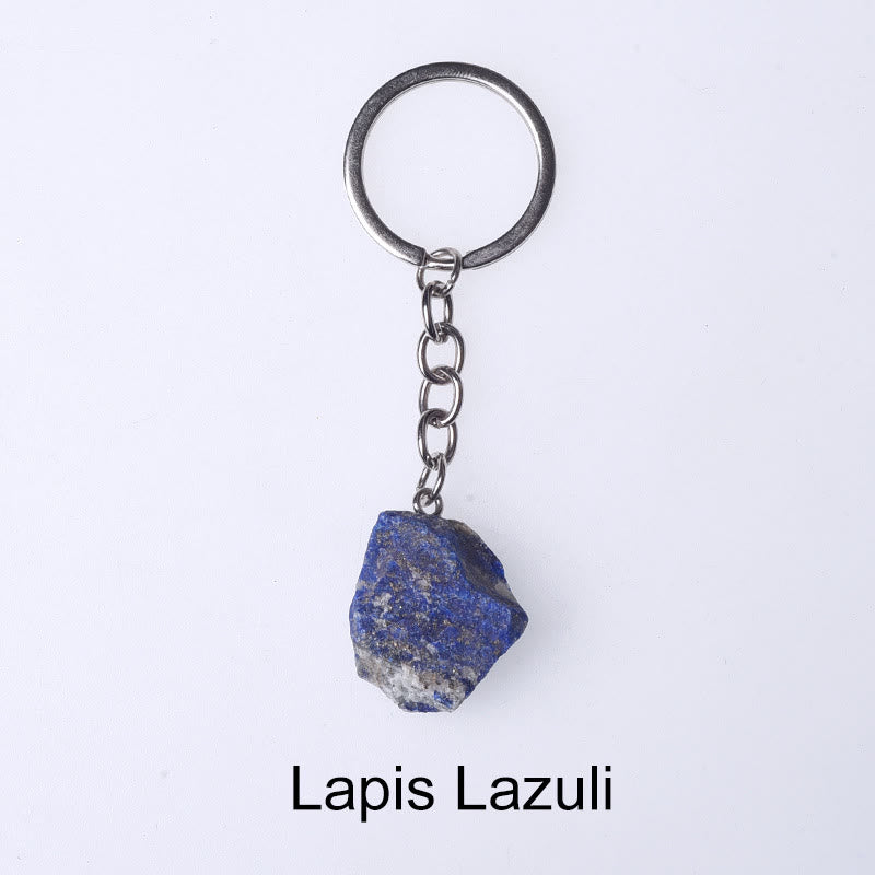 Olivenorma Portachiavi unico in cristallo grezzo con pietra preziosa grezza - Lapislazzuli - image 18