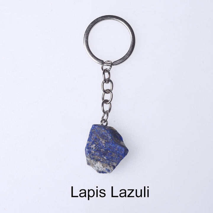 Olivenorma Portachiavi unico in cristallo grezzo con pietra preziosa grezza - Lapislazzuli - image 18