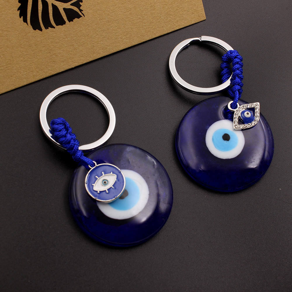 Portachiavi Olivenorma Blue Evil Eye con diversi ciondoli decorativi - image 14