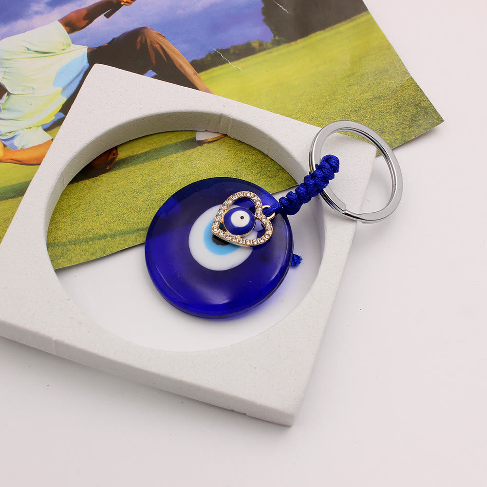 Portachiavi Olivenorma Blue Evil Eye con diversi ciondoli decorativi - Amore d'oro - image 12