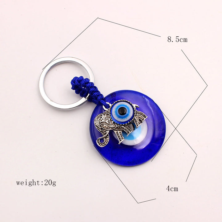 Portachiavi Olivenorma Blue Evil Eye con diversi ciondoli decorativi - image 6