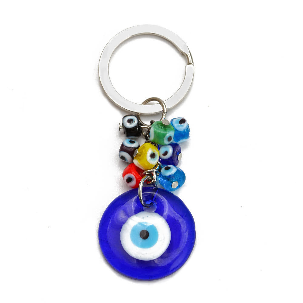 Portachiavi Olivenorma con cuore blu vibrante e occhio malvagio con più ciondoli - B - image 8